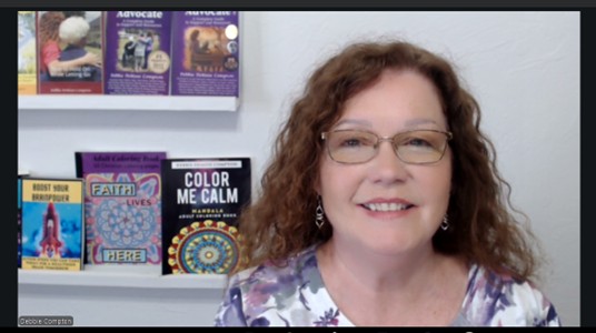 Debbie teaching on Zoom