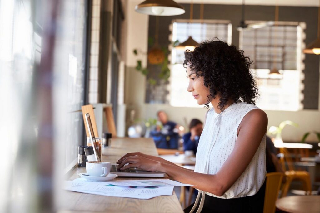 lady working on computer